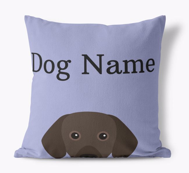 {dogsName}'s Icon & Name: Personalized {breedFullName} Canvas Pillow